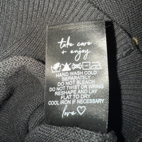 Nic and Zoe Black Sweater with Metallic Gold Womens Sweater - NWT - Size Small - Picture 5 of 7